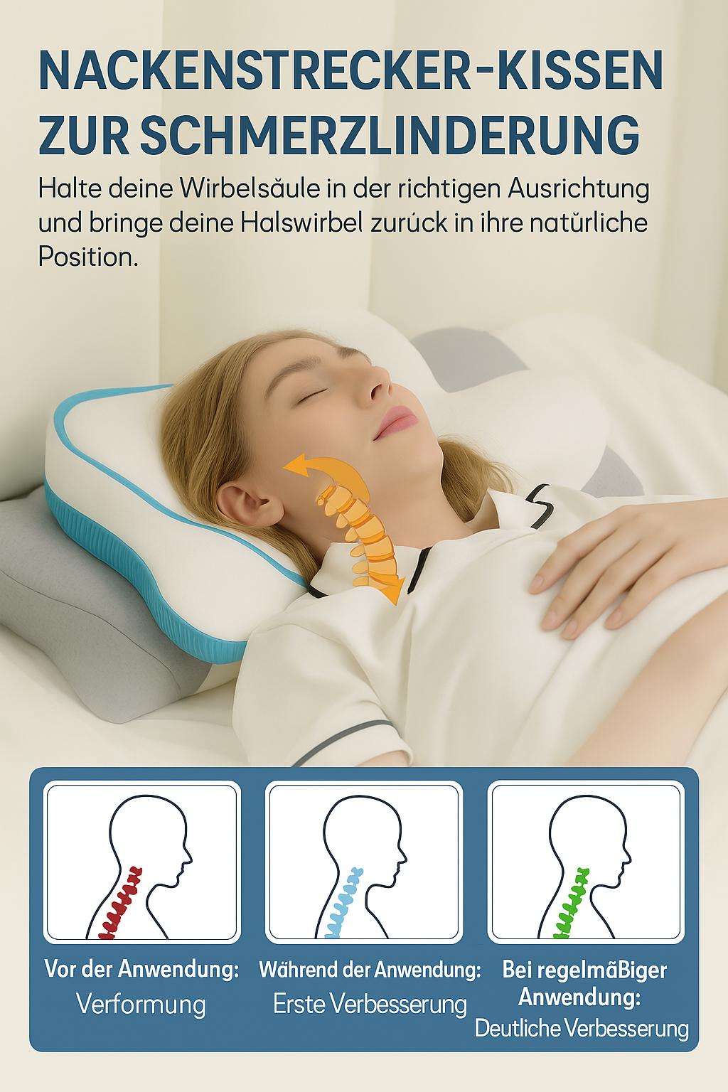 🌙 Lunessa™ – Orthopädisches Premium-Kissen für traumhaften Schlaf